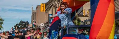 Peterborough Pride parade along George Street North